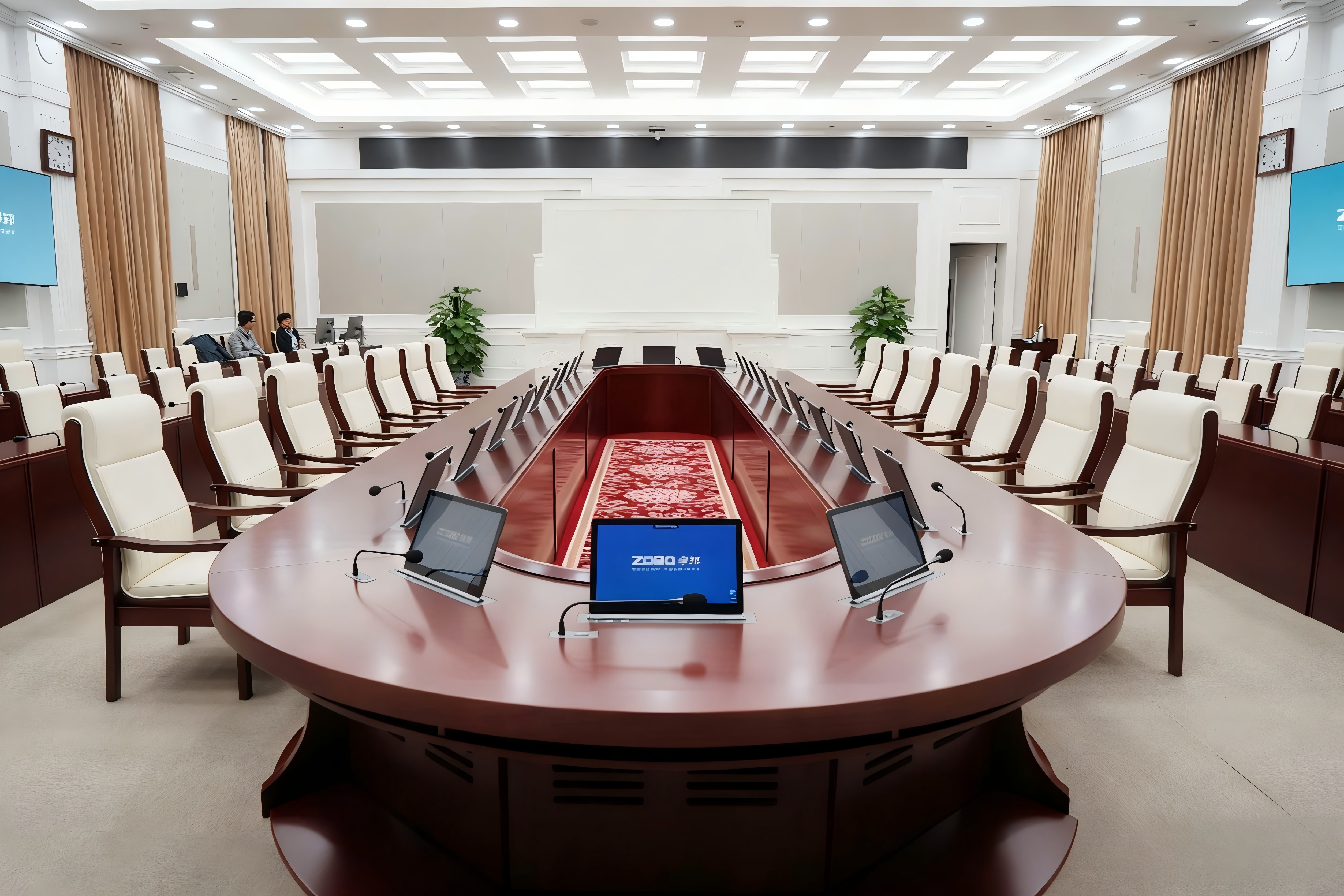 无纸化会议系统_会议室反差国产在线观看设备_会议室扩声系统设备-ZOBO反差百科案例-北京市丰台区应急指挥中心